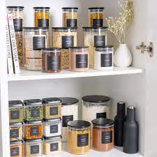 500ml Glass Pantry Jar W Black Lid