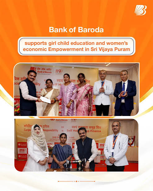 Bank of Baroda on X: "Bank of Baroda organised a Corporate Social  Responsibility initiative in Sri Vijaya Puram (formerly Port Blair) to  promote girl child education and support livelihood creation for women