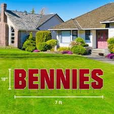 Placing yard sign letters in front lawns or in front of venues is easy and requires no tools. Bennies Letters Yard Sign College Of Saint Benedict Bookstore