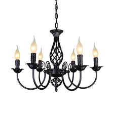 Vintage Style Wrought Iron Chandelier Hanging Candle Light Pendant Light Sale Banggood Com