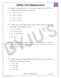 West bengal joint entrance examination board conducts the wbjee exam every year. Wbjee 2019 Mathematics Question Paper With Solutions Download Pdf
