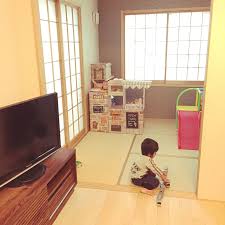 部屋全体 ままごとカフェ 和室をキッズスペースに 100均 diy などのインテリア実例 2017 02 03 08 44 46 roomclip ルームクリップ キッズスペース 和室 和室 diy 100均