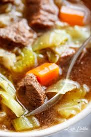 Low carb soup recipes can be hard to develop because we have to leave out all of the good stuff that most soups contain. Cabbage Soup With Beef Cafe Delites