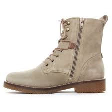 Les bottines à lacets sont des chaussures aux multiples facettes : Tamaris 25249 Taupe Bottine A Lacets Beige Automne Hiver Chez Trois Par 3
