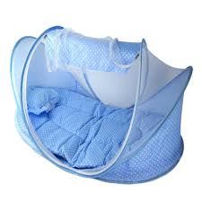 Portable Travel Baby Crib With Mosquito Net Padded Mattress N Pillow Tent Bed Shelter Baby Cribs New Baby Products Traveling With Baby