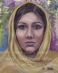 St. Olivia of Palermo, Saint Olivia, Modern Icon, Saint Art, Saint Icon,  Religious Gift, Personalized Gift, Confirmation Gif