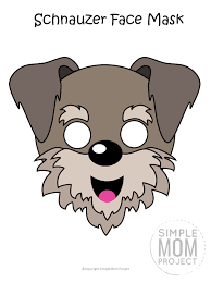 You can find here 2 free printable coloring pages of dog wearing face mask. Free Printable Dog Face Mask Templates Simple Mom Project