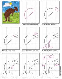How To Draw A Kangaroo Art Projects For Kids Kangaroo Art Kangaroo Drawing Kids Art Projects