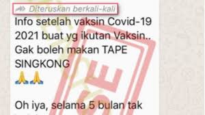 Jun 28, 2021 · pembatasan baru, yang juga mencakup minuman dan makanan di bar dan restoran, mulai berlaku ketika pihak berwenang berjuang untuk menahan lonjakan infeksi di ibu kota. Cek Fakta Usai Vaksin Covid 5 Bulan Dilarang Konsumsi Minuman Beralkohol Berita Hits