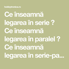 Daca pe langa aceste cuvinte,adaugam 100 de adjective,verbe si substantive,atunci cele 400 de cuvinte ar consitui 75% din texte scrise in limba engleza.orice om,care stie ce inseamna aceste 400 de cuvinte poate sa inteleaga ideile principlale,poate extrage informatii utile din textul pe care il citeste. Ce InseamnÄƒ Legarea In Serie Ce InseamnÄƒ Legarea In Paralel Ce InseamnÄƒ Legarea In Serie Paralel RezistenÅ£a Serie EchivalentÄƒ RezistenÅ£a Paralel Echivale