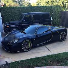 Gentleman Millionaire Taste On Instagram Porsche 918 Spyder Mercedes G Wagon Beautiful Black Cars Via Salomondrin Sports Cars Porsche Car