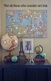 Are You A Real Traveler Have Travel Themed Bedroom To Your Room Travel Themed Bedroom Travel Decor Diy Travel Room Decor