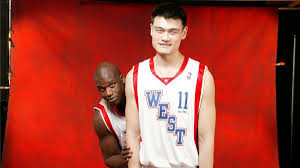 Yao wasn't just tall, he was historically, exceptionally tall even by nba standards. Shaq Looks Small Next To Yao Ming Sports Illustrated