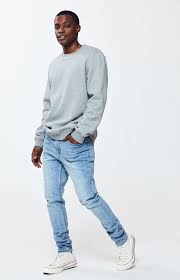 pacsun light stacked skinny jeans