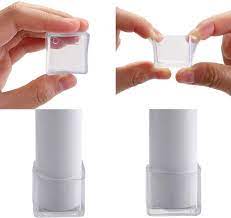 square chair leg caps 32pcs transparent clear anti slip 1 inch chair leg floor protectors chair tab chair leg floor protectors chair legs floor protectors