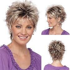 Royalfirst Wigs for Women Short Wigs with Inclined Bangs Fluffy Soft Wigs  Color Blonde : Amazon.ca: Beauty & Personal Care