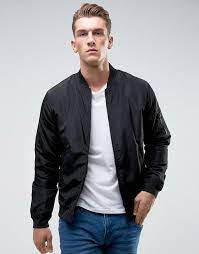 Only Sons Paded Bomber Jacket With Ma 1 Pocket 45 Asos Lookastic