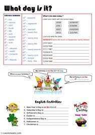 Say The Date Interactive Worksheet English Words English Lessons For Kids Kindergarten Worksheets Printable