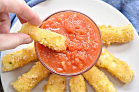 Air Fryer Keto Mozzarella Sticks - Butter Together Kitchen