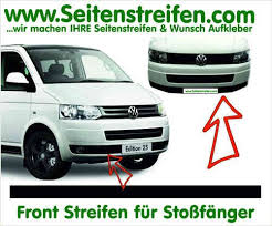 Vw Bus T5 Front Streifen Aufkleber Fur Stossfanger In Edition Look Art Nr 5040 Vw Bus T5 Vw Bus Aufkleber