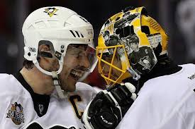 Sidney Crosby And Marc Andre Fleury Pittsburgh Penguins Hockey Pittsburgh Penguins Penguins
