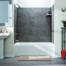 Dumawall In Graphite Tempest Shower Surround Panels Shower Wall Kits Shower Tile