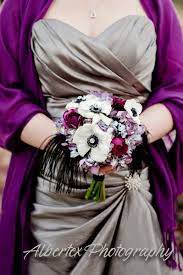 Masquerade wedding with masks hq. Bridal Bouquet Assistance For Purple And White Wedding Wedding Bouquet Flower Help Purple Purple W Plum Wedding Colors Purple Wedding Wedding Party Outfits