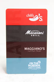 33 coupons and 2 deals which offer 20% off and extra discount, make sure to use one of them when you're shopping for macaronigrill.com. 50 Gift Card Chili S Macaroni Grill On The Border Maggiano S Property Room