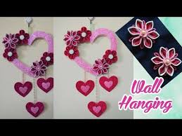 Beautiful Wall Hanging Glitter Foam Sheet Craft Home Decor Ideas Valentine S Day Craft Ideas You In 2020 Foam Sheet Crafts Valentine Day Crafts Valentine Crafts