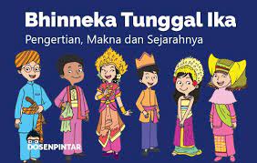 Oct 23, 2019 · secara mendalam bhinneka tunggal ika memiliki makna walaupun di indonesia terdapat banyak suku, agama, ras, kesenian, adat, dan bahasa. Bhinneka Tunggal Ika Pengertian Fungsi Makna Dan Sejarah Lengkap Dosenpintar Com