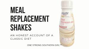 i tried meal replacement shakes for a