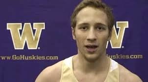 Kyle Blume (U of Washington) 1st place, heat 1 of the mile at the 2011 UW  Invitational