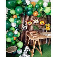 Join tanya from ask me for a balloon! Buy 136 Pcs Jungle Safari Theme Party Supplies Balloon Garland Arch Kit Favors For Kids Boys Birthday Baby Shower Decor Green Balloons For Parties Party Birthday Balloons Decorations Online In Vietnam B07t4zx7br