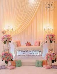 Pelamin Nikah Warna Pastel Mint Green Peach Pink Pelamin Draping Tirai Moden Warna Pastel Jalan Johan Setia Klang 20 Wedding Lounge Wedding Deco Easy Backdrops