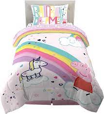 Do you assume peppa pig comforter set looks nice? Amazon Com Franco Kids Bedding Super Soft Comforter And Sheet Set 4 Piece Twin Size Peppa Pig Home Kitchen
