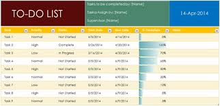 To Do List Template With Completion Percentage Word Template Spreadsheet Template To Do List