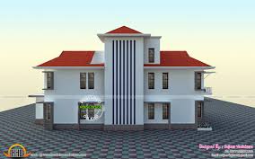 (front, rear, side, interior elevation)in other words exterior face of a building. House All Side View Rendering Kerala Home Design And Floor Plans 8000 Houses
