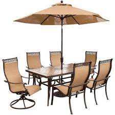Umbrella hole outdoor dining sets : Umbrella Included Patio Dining Sets Patio Dining Furniture The Home Depot