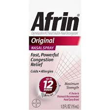 Saline nasal sprays moisten the nasal passages. Afrin Original Maximum Strength Nasal Congestion Relief Spray 0 5 Fl Oz Target