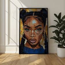 Black Woman Art for Bedroom Black Woman Wall Art for Salon African American  Art Black Girl Wall Decor 90s Aesthetic Urban Digital Prints