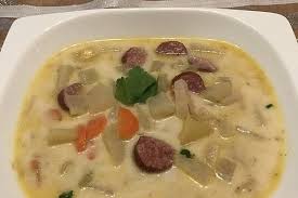 Kohlrabieintopf Mit Cabanossi Von Ferrax Chefkoch Kohlrabi Eintopf Kohlrabi Rezepte