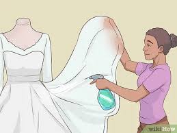 A professional cleaner will first take inventory of the entire dress. 3 Ways To Clean A Wedding Gown Wikihow