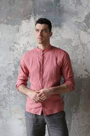 Mens Linen Shirt Shirt For Men Wedding Shirt Pink Shirt Etsy Linen Shirt Men Linen Shirt Mens Shirts