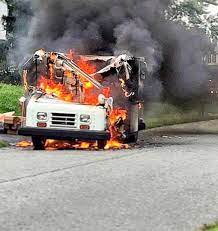 Hotmail Mail Truck Catches Fire In Poolesville The Moco Show
