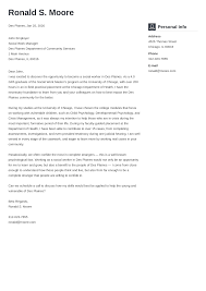 Social Work Cover Letter Example Ready To Use Templates