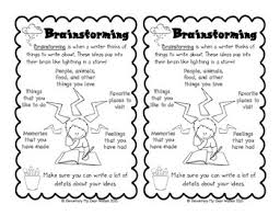 Brainstorming Anchor Chart And Interactive Notebook Pages