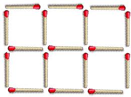 Figura 3 18 fósforos con mover 6 fósforos, construye. Juego De Cerillas Dejar 3 Cuadrados Blogodisea