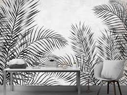 These dining room wallpaper ideas will definitely stunt you! Black And White Leaf Wallpaper For Walls About Murals