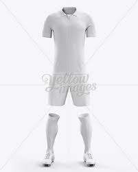 Full Soccer Kit Front View In Apparel Mockups On Yellow Images Object Mockups