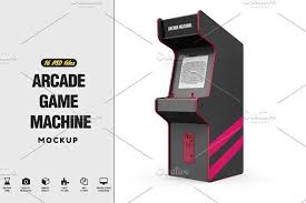 Arcade Game Machine Mockup Arcade Game Machines Personal Presentation Mockup